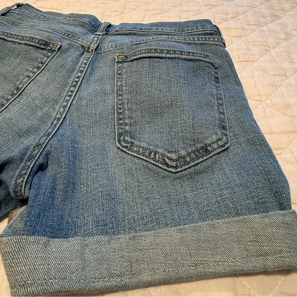 GAP Denim Cuffed Jean Shorts Size 28 Blue Stretch Mid Rise Casual Summe - Picture 9 of 11